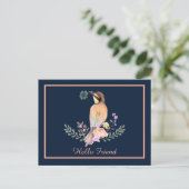 Carte Postale Oiseau pastel (Debout devant)