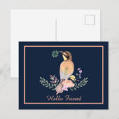 Carte Postale Oiseau pastel (Devant / Derrière)