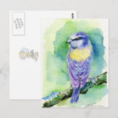 Carte Postale Oiseau pourpre (Devant / Derrière)
