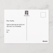 Carte postale Oiseau précoce (Dos)