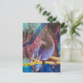 Carte Postale Oiseau Qui est Beau Collage en Techniques Mixtes (Debout devant)