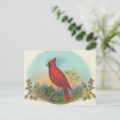 Carte Postale Oiseau rouge (Debout devant)