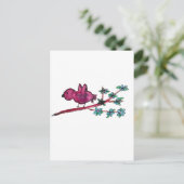 Carte Postale Oiseau rouge (Debout devant)