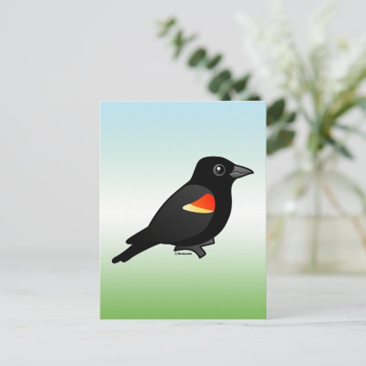 Carte Postale Oiseau roux (Debout devant)