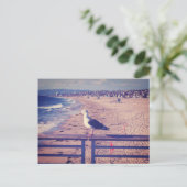 Carte Postale Oiseau Sur Un Rail (Debout devant)