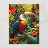 Carte Postale Oiseau Toucan coloré (Devant)