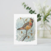 Carte Postale Oiseau vintage (Debout devant)