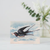 Carte postale Oiseau vintage (Debout devant)