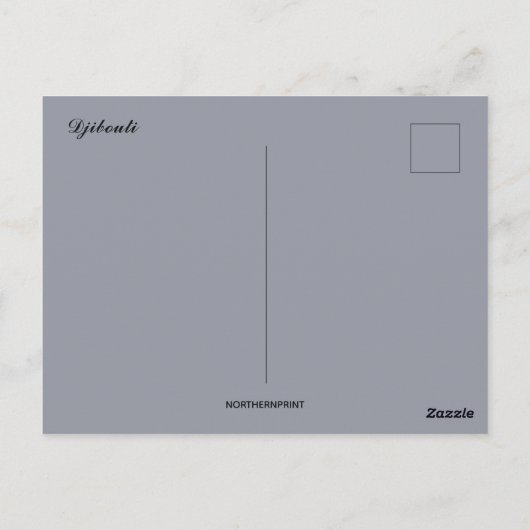 Carte postale Oiseaux à Djibouti (Dos)