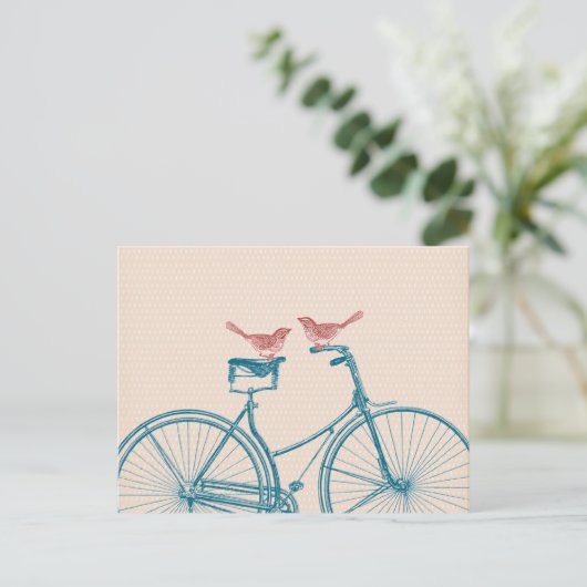 Carte Postale Oiseaux à vélo (Debout devant)