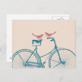 Carte Postale Oiseaux à vélo (Devant / Derrière)