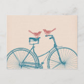 Carte Postale Oiseaux à vélo (Devant)