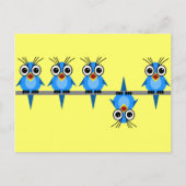 Carte Postale oiseaux amusants (Devant)