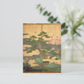 Carte Postale Oiseaux avec des fleurs d'automne et d'hiver (Debout devant)