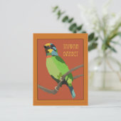 Carte Postale Oiseaux -- Barbu de Taïwan (Debout devant)