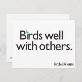 Carte Postale Oiseaux bien avec d'autres (Devant / Derrière)