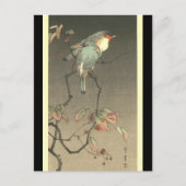 Carte Postale Oiseaux bleus à la nuit par Seitei Watanabe 1851-1 (Devant)
