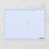 Carte Postale Oiseaux Bleus Léger Avec Merci Diagonal (Dos)
