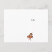 Carte Postale Oiseaux chanteurs sur l'aquarelle Grand Piano (Dos)