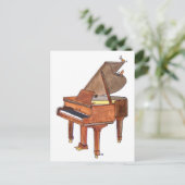Carte Postale Oiseaux chanteurs sur l'aquarelle Grand Piano (Debout devant)