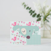 Carte Postale Oiseaux, Chiens, Bannières, Fleurs (Debout devant)