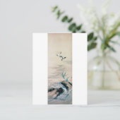 Carte Postale Oiseaux combattant dans le ruisseau Mountain, Hoku (Debout devant)