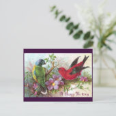 Carte Postale Oiseaux d'anniversaire 1800 (Debout devant)