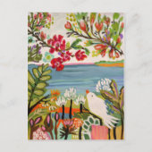 Carte Postale Oiseaux dans le jardin (Devant)