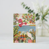 Carte Postale Oiseaux dans le jardin (Debout devant)