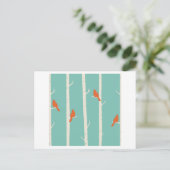 Carte Postale Oiseaux Dans Les Oiseaux (Aqua/Green) (Debout devant)