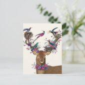 Carte Postale Oiseaux de cerfs, nids d'oiseaux tropicaux (Debout devant)