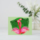 Carte Postale Oiseaux de Flamant rose (Debout devant)