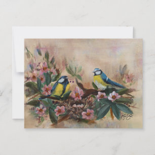 Carte Postale Oiseaux de la Fête des Mères