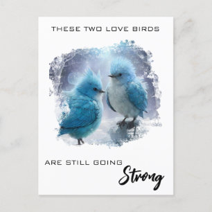 Carte Postale *~* Oiseaux de l'Amour Anniversaire Fluffy AP54 Ar