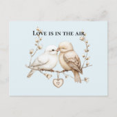 Carte Postale Oiseaux de l'amour romantique Nuage Cœur (Devant)