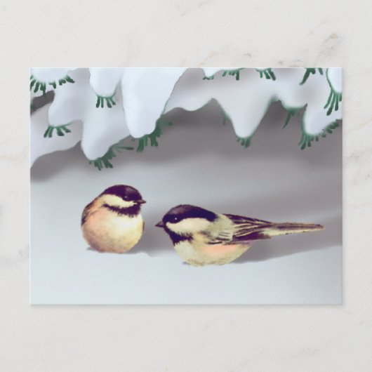 Carte Postale OISEAUX DE NEIGE par SHARON SHARPE (Devant)