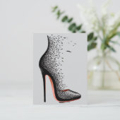 Carte Postale Oiseaux de talon élevé Mur Art - Chaussure de mode (Debout devant)