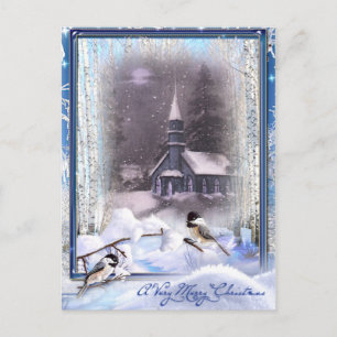 Carte Postale Oiseaux d'hiver