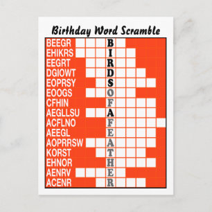 Carte Postale Oiseaux d'un mot de plume