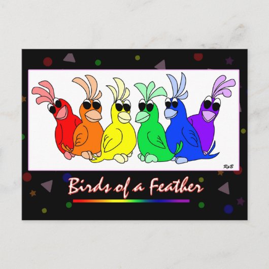 Carte Postale Oiseaux d'une plume (Devant)