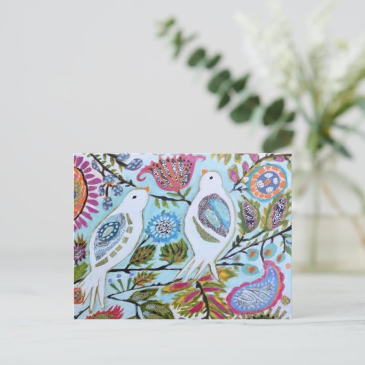 Carte Postale Oiseaux en papier I (Debout devant)