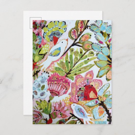 Carte Postale Oiseaux en papier II (Devant / Derrière)