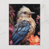 Carte Postale Oiseaux et fleurs (Devant)