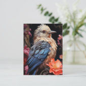 Carte Postale Oiseaux et fleurs (Debout devant)