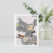 Carte Postale Oiseaux et fleurs, Imao Keinen (Debout devant)