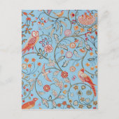 Carte Postale Oiseaux et fleurs, William Morris (Devant)