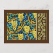 Carte Postale Oiseaux et glycine Verneuil bleu brun jaune (Devant)