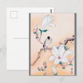 Carte Postale Oiseaux et Magnolia Blossom, Watanabe Seitei (Devant / Derrière)