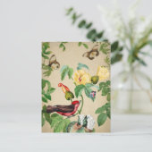 Carte Postale Oiseaux et papillons vintage (Debout devant)