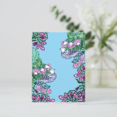 Carte Postale Oiseaux folkloriques Fleurs Acorns (Debout devant)